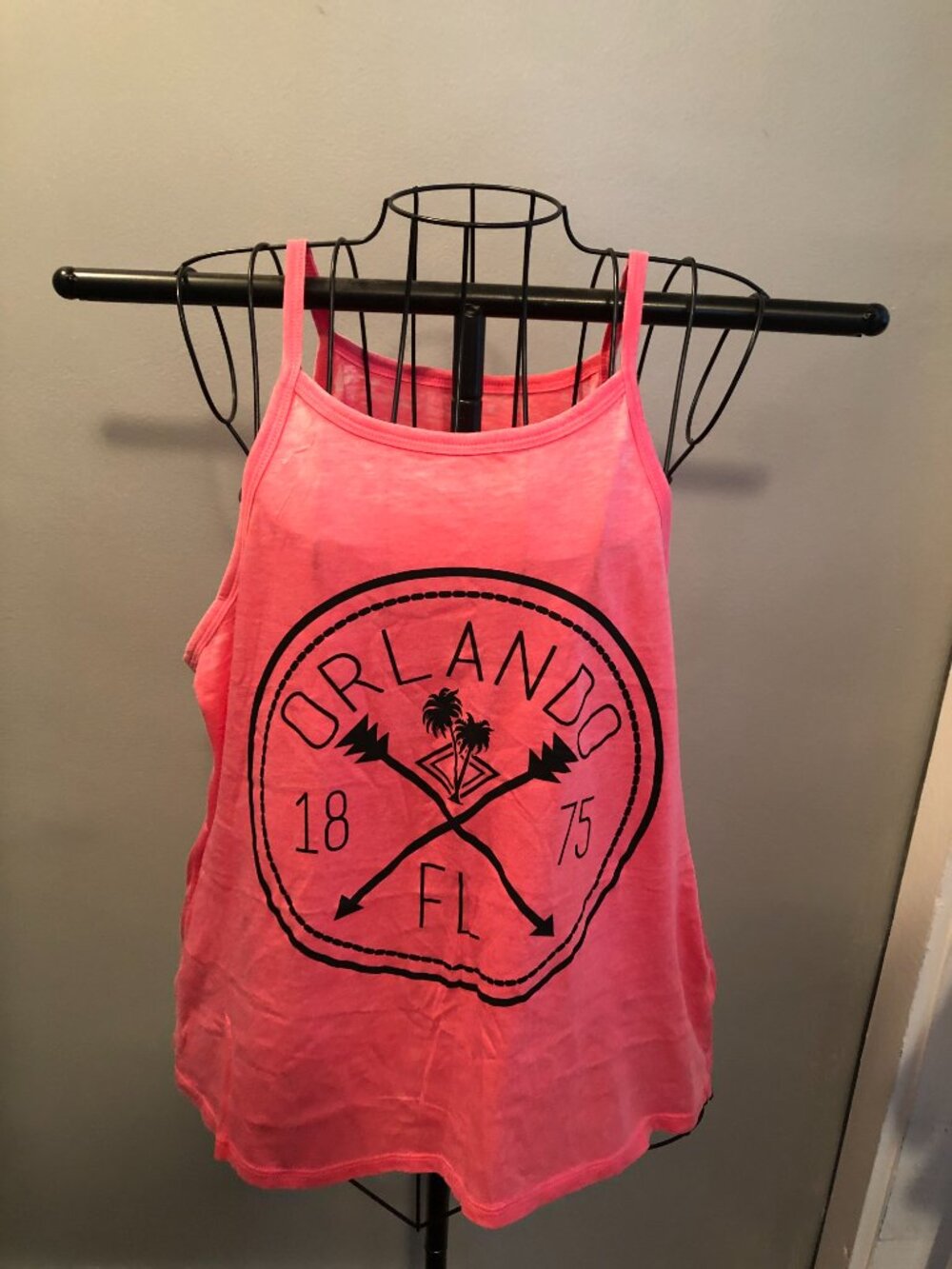 WORN ONCE! U.S. Apparel XL Womens Pink ORLANDO Tanktop 20.5" Pit to Pit #KF